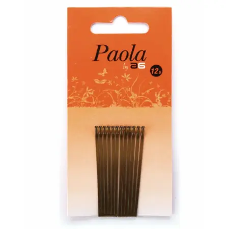 Asuer Horquilla Con Bolita 5cm Castaño Paola 12uds